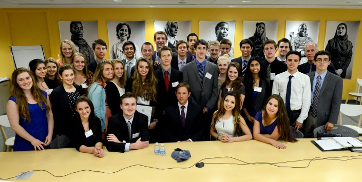 Mount Madonna School students with Hardin Lang