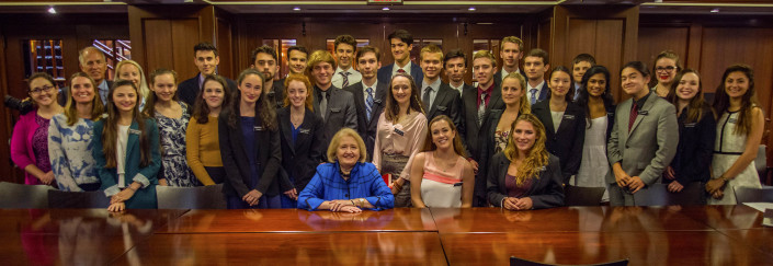 Mount Madonna students with Ambassador Melanne Verveer