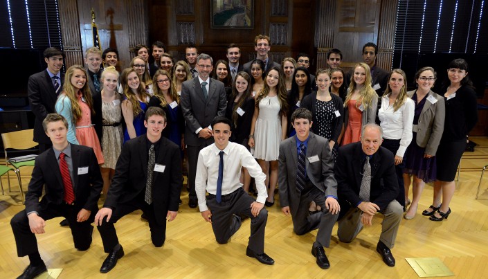 Mount Madonna School students with Daniel Tangherlini