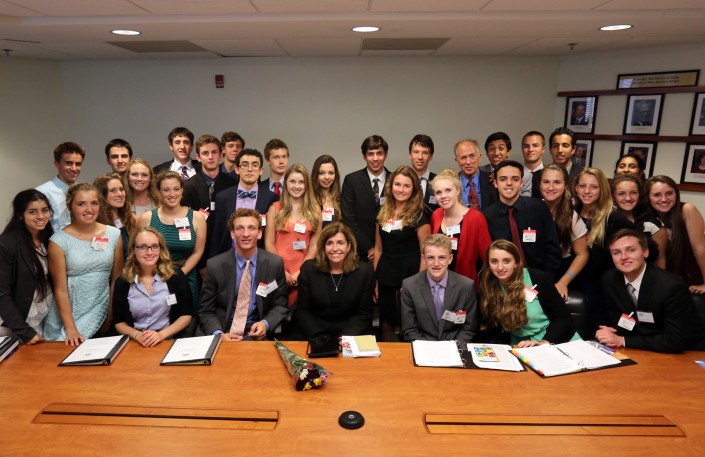 Mount Madonna School students with Eileen O'Connor