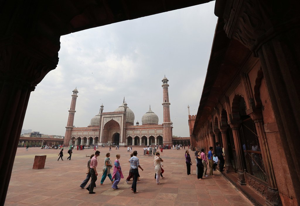 The courtyard of Jama Masjid.