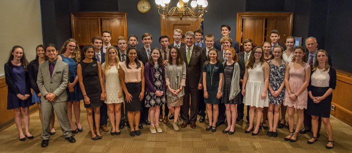 Mount Madonna students with Senator Joe Manchin