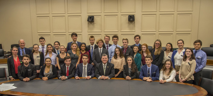 Mount Madonna students with Congressman Tom Cole